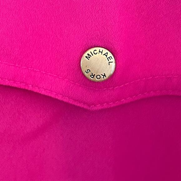 Michael Kors pink full zip top with pockets sz M - Picture 9 of 10